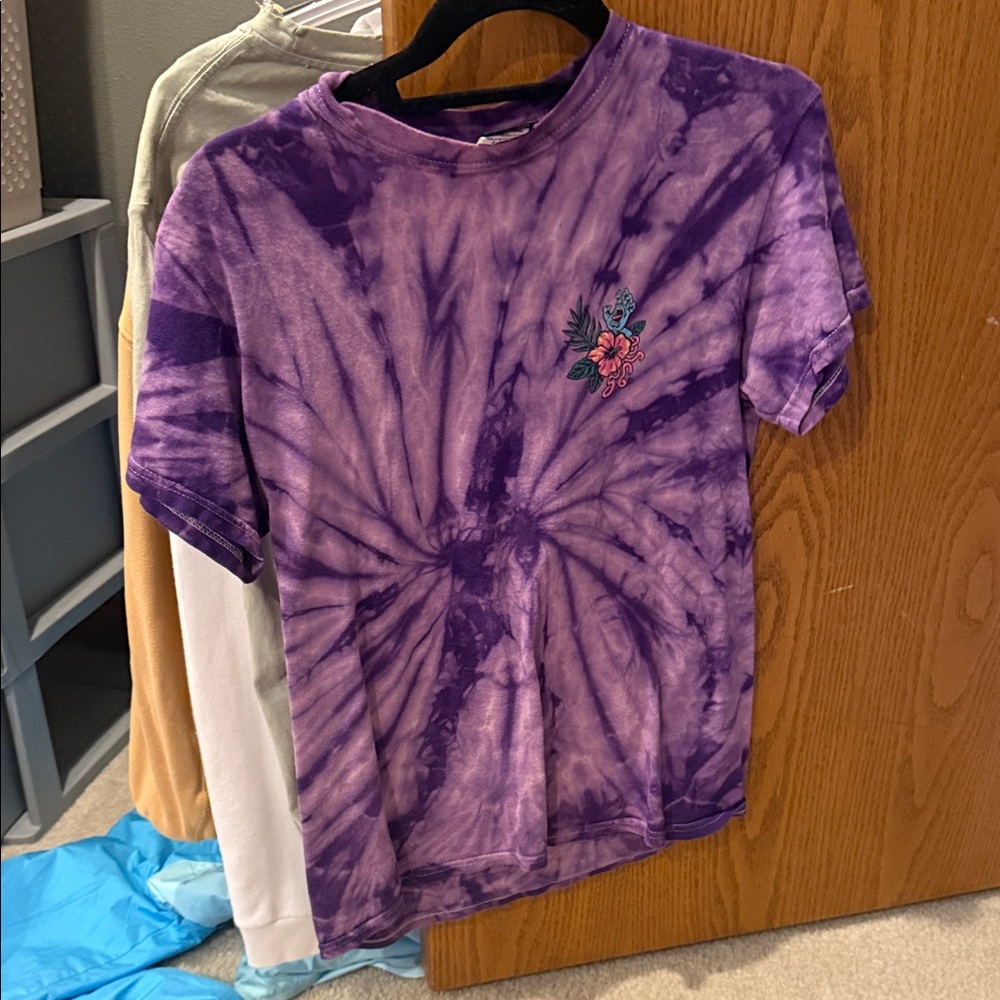Santa Cruz Skateboards Purple Tie-Dye Kids Tee
